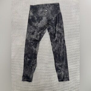 Lululemon Athletica Black Tie-Dye Leggings